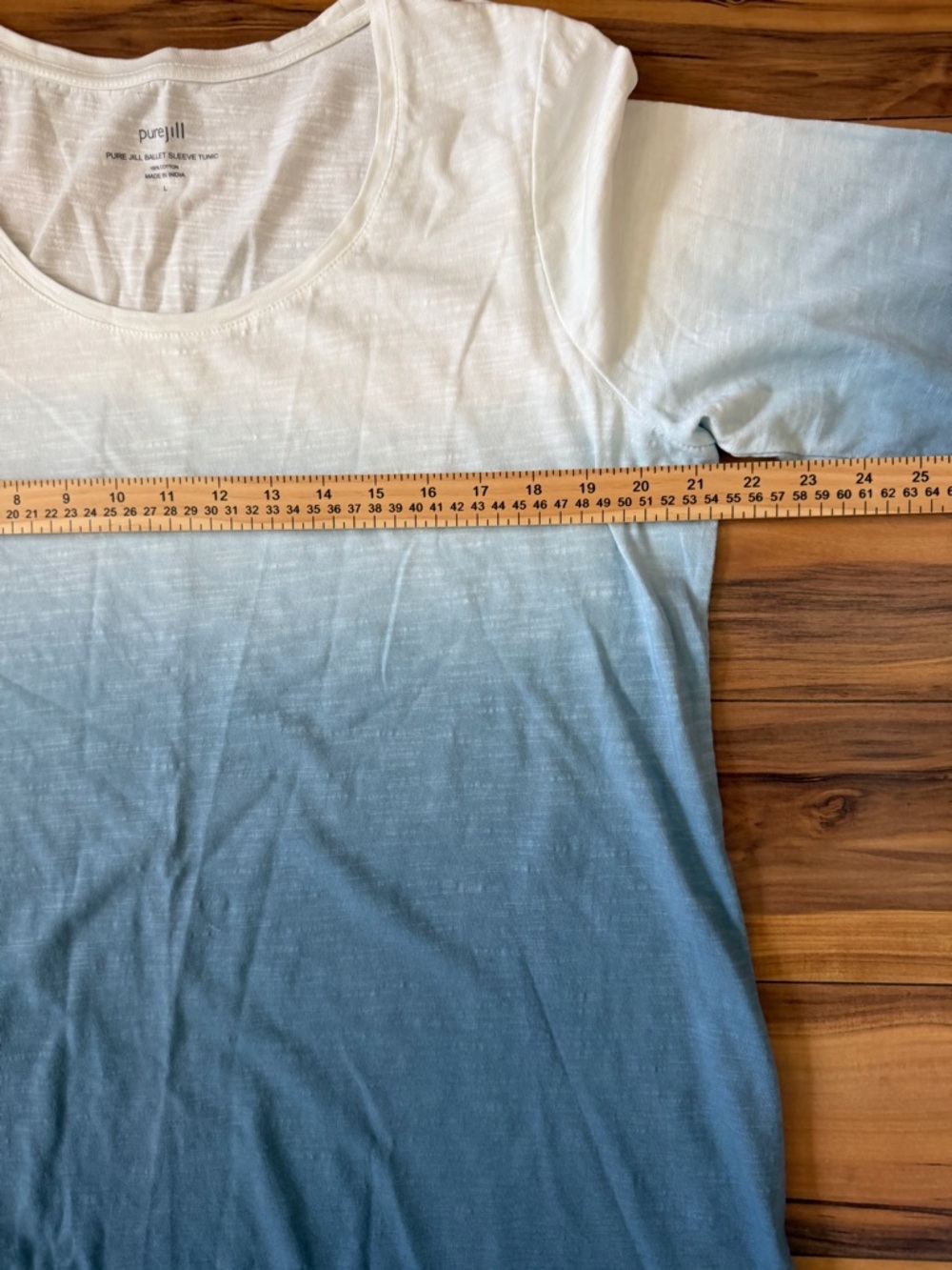 Pure Jill blue Ombre Ballet sleeve tunic - Picture 6 of 7